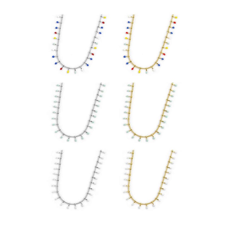 Collane penenti smaltati e collana stella marina Collane penenti smaltati e collana stella marina