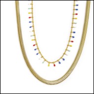 Collana snake e collana pendenti smaltati