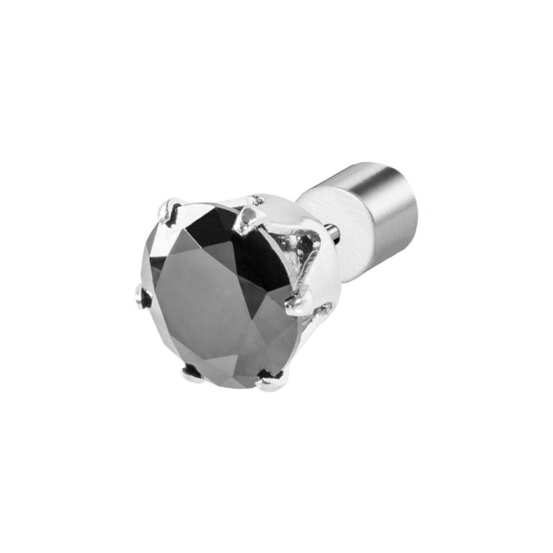 Orecchino a lobo con zircone 7mm Orecchino a lobo con zircone 7mm