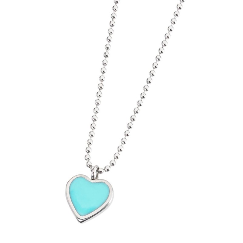 Collana con cuore pendente turchese Collana con cuore pendente turchese